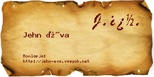 Jehn Éva névjegykártya