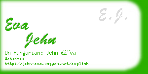 eva jehn business card